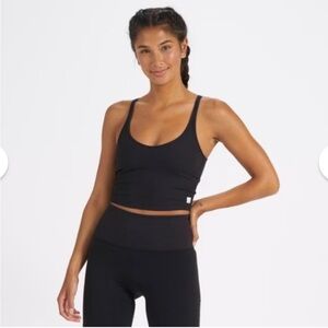 Vuori Rib Crop Tank Top Black XS